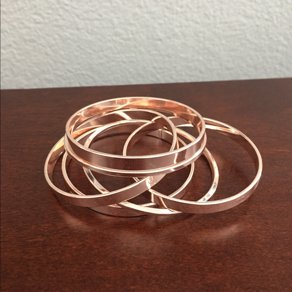 Gorgeous Rose Gold Bangle Set